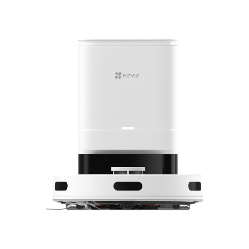 Aspirateur robot EZVIZ RE4 Plus à vidage automatique, 4 000 Pa, station de vidage automatique de 4 L, navigation LiDAR, rehausseur de tapis, auto-chargeant, nettoie 300 ㎡, contrôle par application Wi-Fi, compatible Alexa/Google, adapté aux animaux