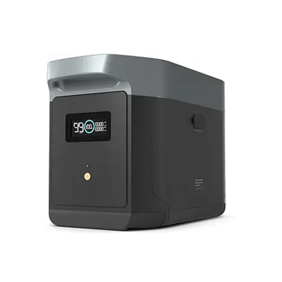 Station électrique portable EcoFlow DELTA 2 Max, capacité 2048Wh, batterie LFP 3 000 cycles, recharge rapide, puissance de sortie 3100 W, générateur solaire silencieux, pour la maison/camping/voyages