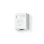 Prise Mural RJ45 UTP - Apparent - 1 Port - Boîte murale réseau Montage en surface - 1-Port port(s) - UTP CAT6 - Droit Femelle - Plaqué or - ABS - Blanc