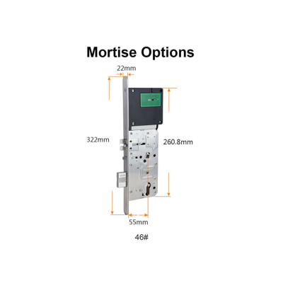 YGS-9909 - Serrure HOTEL - Serrure connectée - moderne Simple Design en acier inoxydable moulé levier carré poignée de porte porte intérieure hôtel poignée serrure ensemble pour porte en bois