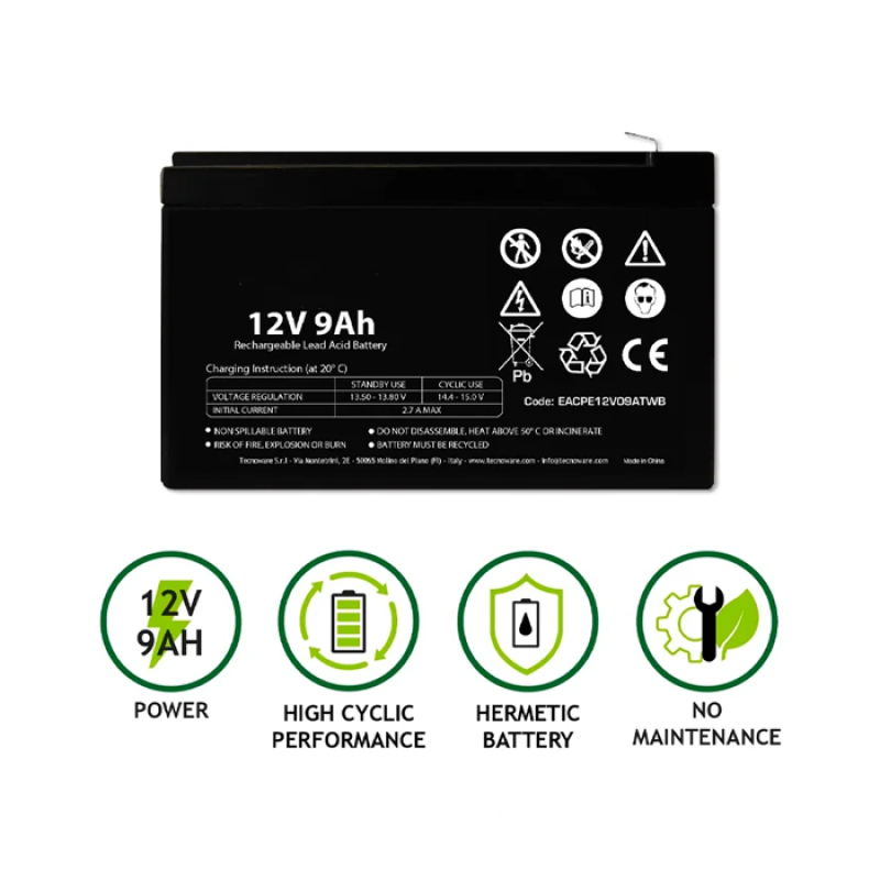 Batterie 12V 9Ah - Power Systems Store Batterie au plomb étanche 12 V Capacité 9Ah