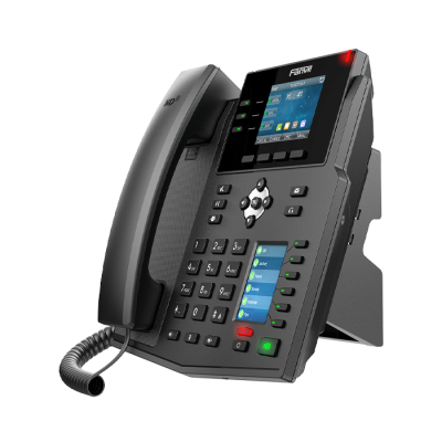 FANVIL X4U - 12 Lignes SIP - 3 touches de ligne avec LED - 30 touches DSS - conférence à 6 - Téléphone IP d'entreprise