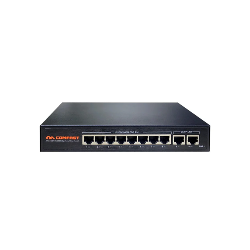 COMFAST CF-SG181P - Switch 10 Ports - 8 Ports POE 10/100Mbps - 2 Ports Gigabit - Non Manageable