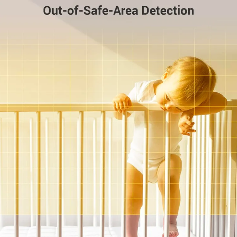 EZVIZ BM1 - Babyphone alimenté par batterie avec technologie d’intelligence artificielle, Lecture automatique d’une musique apaisante/ Détection des pleurs / Alertes hors du berceau / Entendez et parlez à votre enfant