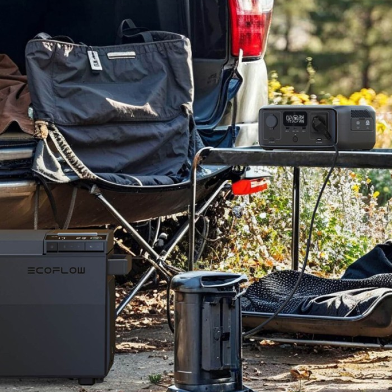 EcoFlow Station électrique portable RIVER 3, 245 Wh de capacité, 600W de puissance de sortie, durée de fonctionnement double avec technologie GaN, pour l'extérieur, camping et RV