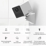 EZVIZ 2K 4G Caméra intérieure sans Fil +Batterie Externe, Mode AOV, Détection de Personne, Carte SD jusqu'à 512 Go (non incluse), Vidéo Time-lapse, Audio Bidirectionnel, design compacte, CB2 Kit Blanc
