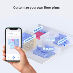 Aspirateur robot EZVIZ RE4 Plus à vidage automatique, 4 000 Pa, station de vidage automatique de 4 L, navigation LiDAR, rehausseur de tapis, auto-chargeant, nettoie 300 ㎡, contrôle par application Wi-Fi, compatible Alexa/Google, adapté aux animaux