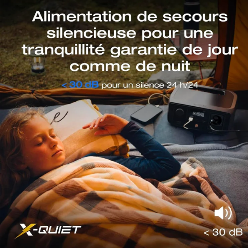 EcoFlow Station électrique portable RIVER 3, 245 Wh de capacité, 600W de puissance de sortie, durée de fonctionnement double avec technologie GaN, pour l'extérieur, camping et RV