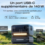 EcoFlow River 3 Max (River 3 Plus & EB300) Station d'alimentation Portable, Batterie LFP 572 Wh, Sortie 1200 W, UPS < 10 ms, Connexion sans Fil, générateur Solaire pour Camping et Camping-Car