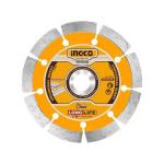 INGCO DMD012302 - Disque à Tronçonner Diamant 230 x 22.2mm - Segment 10mm pour Béton, Brique & Pierre - Coupe à Sec et à Eau pour Meuleuse 230mm