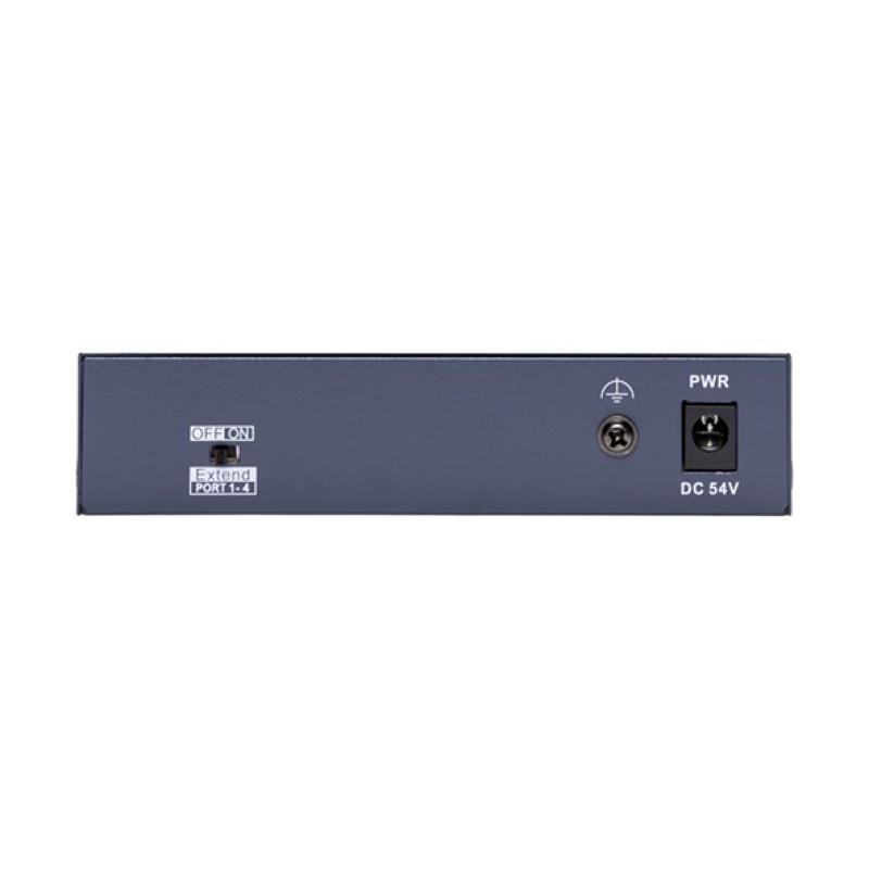 Hikvision DS-3E0105P-E/M(C) - Switch PoE 5 Ports Fast Ethernet (4 Ports PoE 35W + 1 Uplink RJ45) - Transmission Longue Portée 250m - Port Prioritaire VIP - Protection 6kV Boîtier Métal - Vidéosurveillance Pro