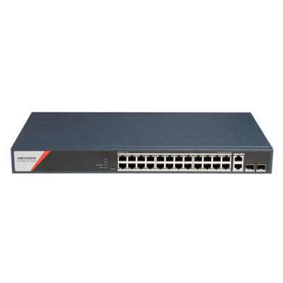 Hikvision DS-3E1528HP-SI-24P2T2F - Switch Gigabit Hi-PoE Smart Managed 28 Ports (24 Ports PoE/Hi-PoE 370W + 2 RJ45 + 2 SFP) - Topologie Cloud - PoE Watchdog 90W & Extend 250m - Protection 6kV - Vidéosurveillance Pro