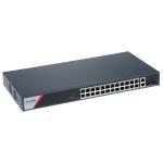 Hikvision DS-3E1528HP-SI-24P2T2F - Switch Gigabit Hi-PoE Smart Managed 28 Ports (24 Ports PoE/Hi-PoE 370W + 2 RJ45 + 2 SFP) - Topologie Cloud - PoE Watchdog 90W & Extend 250m - Protection 6kV - Vidéosurveillance Pro