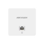 Hikvision DS-3WAP521-SI - Point d'Accès Wi-Fi Mural Encastrable Gigabit - Double Bande 1167 Mbps - Alimentation PoE 802.3af - Port Ethernet en Façade - Idéal pour Chambre d'Hôtel, Bureau et Gestion Réseau Centralisée