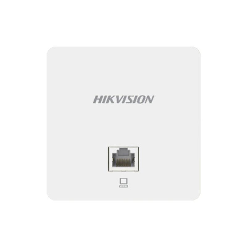 Hikvision DS-3WAP521-SI - Point d'Accès Wi-Fi Mural Encastrable Gigabit - Double Bande 1167 Mbps - Alimentation PoE 802.3af - Port Ethernet en Façade - Idéal pour Chambre d'Hôtel, Bureau et Gestion Réseau Centralisée
