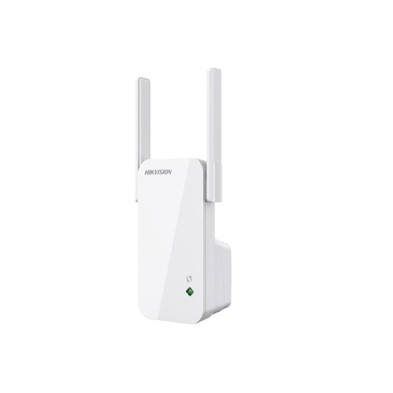 Hikvision DS-3WRE3N - Répéteur Wi-Fi 300 Mbps 2.4GHz avec 2 Antennes Extérieures & Port Ethernet RJ45 - Extension de Portée Sans Fil - Bouton WPS Appairage Rapide - Prise Secteur Directe - Réseau Maison & Bureau Pro
