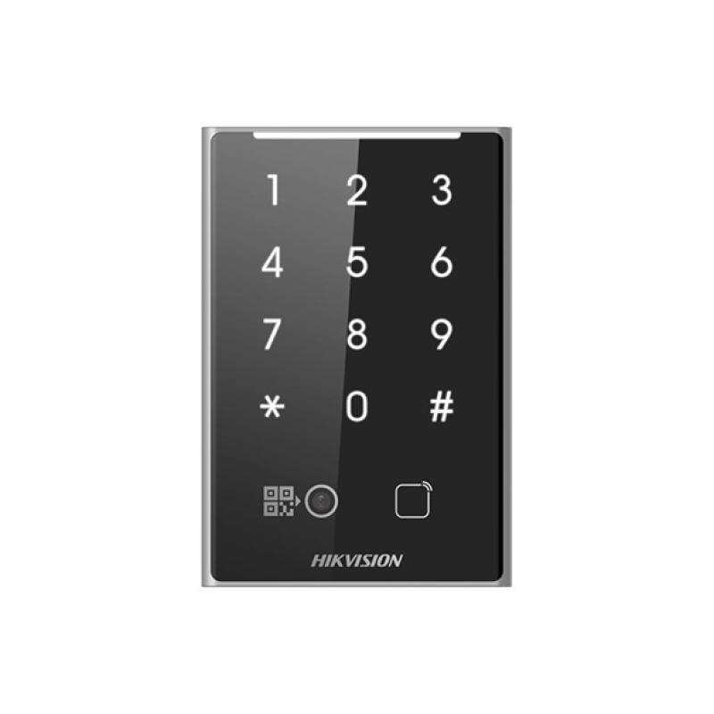 Hikvision DS-K1109DKB-QR - Lecteur d'Accès QR Code - Empreinte Digitale - Clavier - Cartes Mifare & EM - Bluetooth BLE - RS-485 & Wiegand - IP65 Extérieur - Contrôle d'Accès Pro