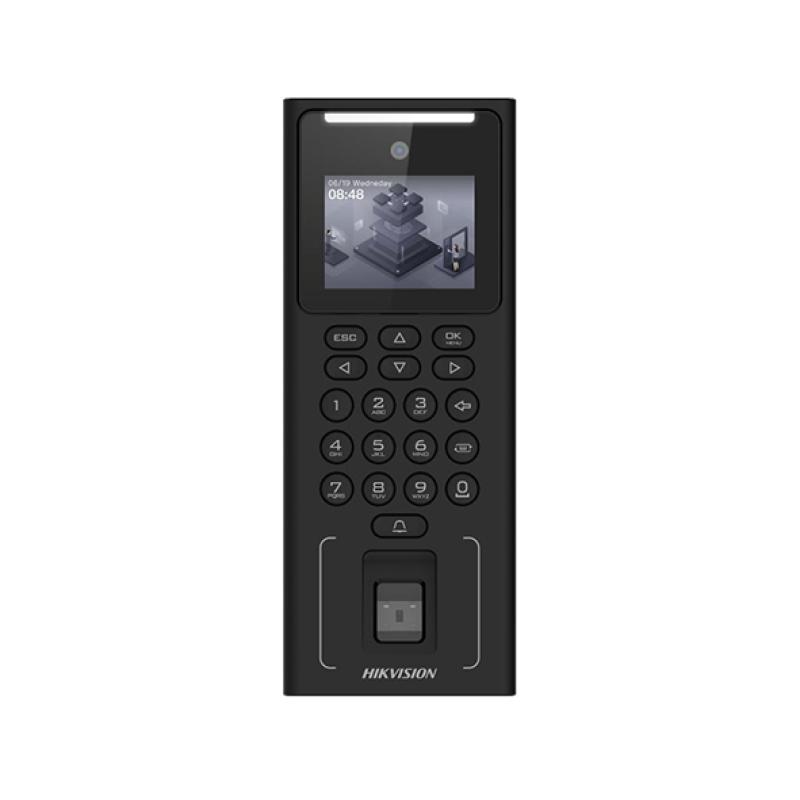 Hikvision DS-K1T321EFWX - Terminal Reconnaissance Faciale & Empreinte - Cartes EM 125kHz - Wi-Fi & TCP/IP - Écran 2.4 pouces - 500 Visages / 1k Empreintes - Contrôle d'Accès & Pointage Pro