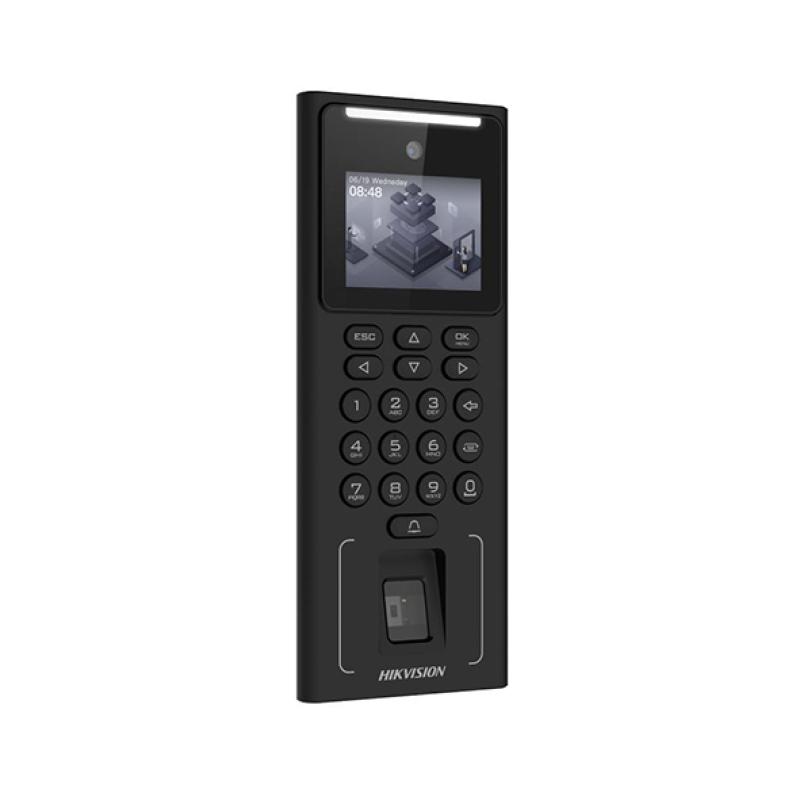 Hikvision DS-K1T321EFWX - Terminal Reconnaissance Faciale & Empreinte - Cartes EM 125kHz - Wi-Fi & TCP/IP - Écran 2.4 pouces - 500 Visages / 1k Empreintes - Contrôle d'Accès & Pointage Pro
