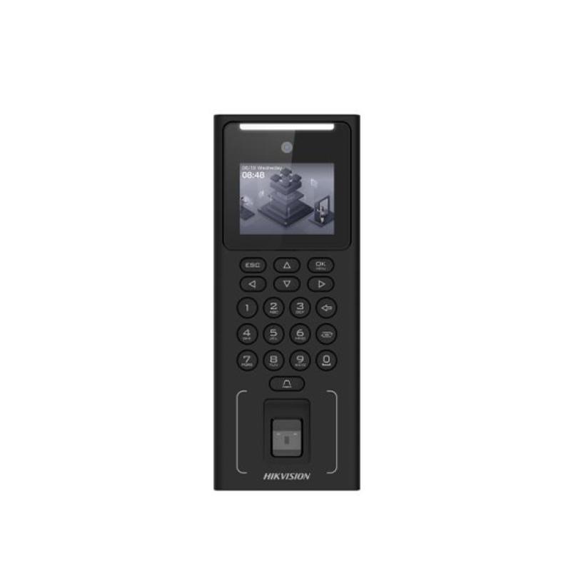 Hikvision DS-K1T321EFWX-B - Terminal Reconnaissance Faciale & Empreinte avec Batterie - Cartes EM 125kHz - Wi-Fi & TCP/IP - Écran 2.4 pouces - 500 Visages / 1k Empreintes - Contrôle d'Accès & Pointage Pro