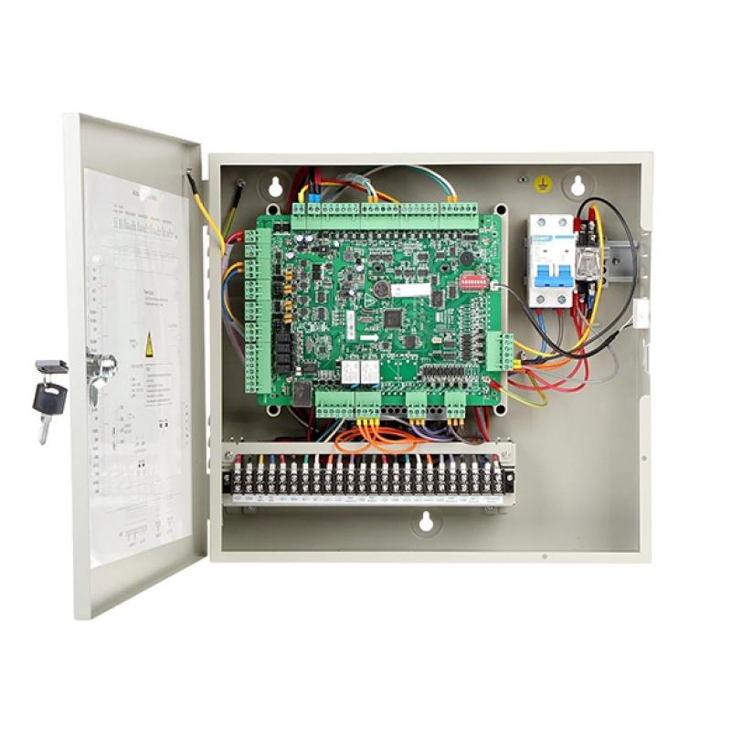 Hikvision DS-K2602T - Contrôleur d'Accès IP 2 Portes - TCP/IP & RS-485 - 100k Cartes & 300k Événements - 4 Lecteurs Wiegand & 4 RS-485 - Anti-Passback - Coffret Métal avec Alimentation - Contrôle d'Accès Pro