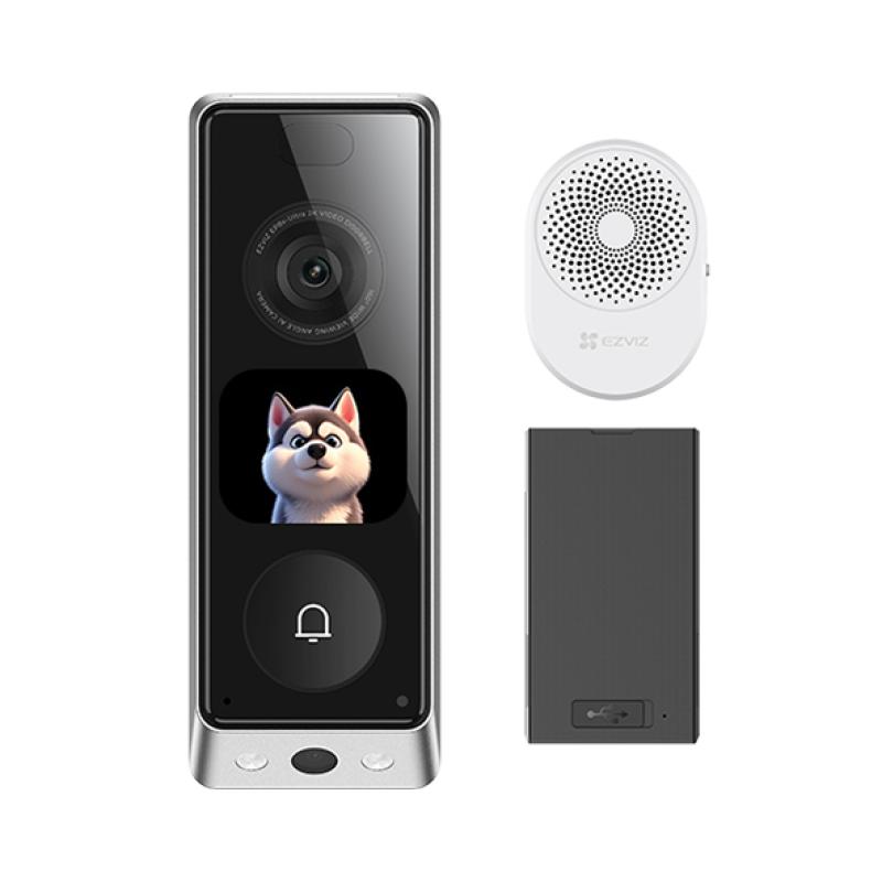 EZVIZ EP8 Ultra Sonnette Visiophone Connectée 6MP+2MP Double Caméra, Écran IA, 2x Batteries 9600mAh, 32GB eMMC