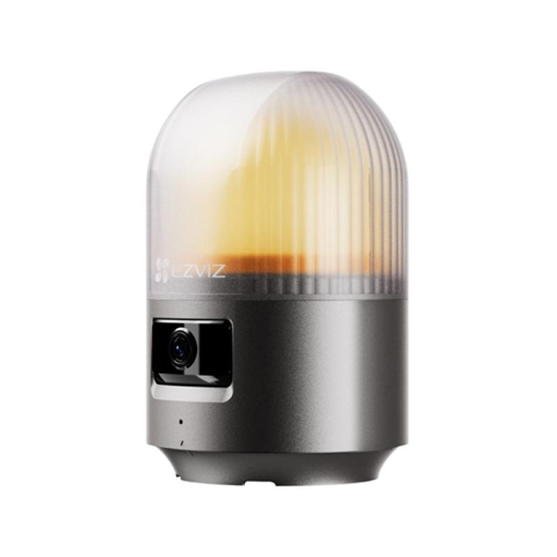 EZVIZ HGC2 3MP - Sirène d'Alarme 105dB avec Caméra Intégrée 2K - Vision Nocturne Couleur - Détection Humaine IA - IP65 Étanche - Wi-Fi - Carte MicroSD (512Go) - Sécurité Pro