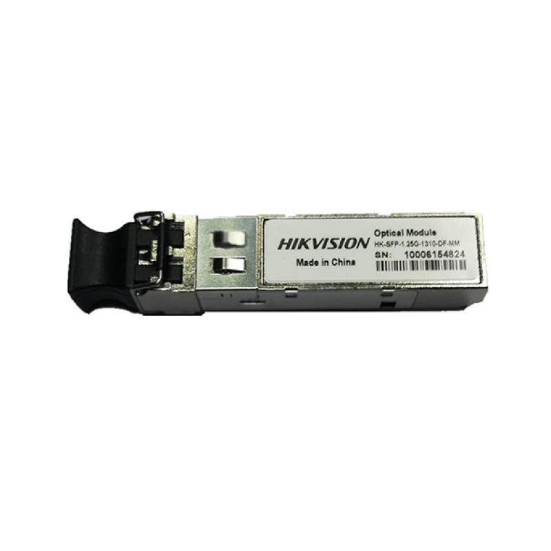 Hikvision HK-SFP-1.25G-1310-DF-MM - Module Optique SFP Gigabit 1.25Gbps - Fibre Multimode Duplex LC 1310nm - Portée 2km - DDM/DOM Hot-Pluggable - Extension Réseau Vidéosurveillance Pro