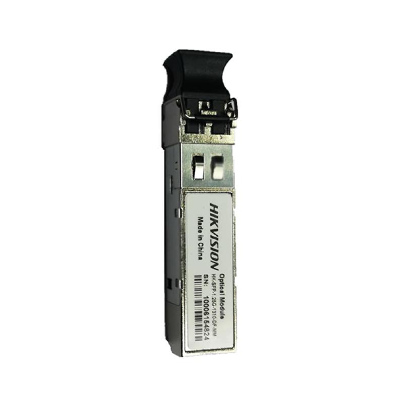 Hikvision HK-SFP-1.25G-1310-DF-MM - Module Optique SFP Gigabit 1.25Gbps - Fibre Multimode Duplex LC 1310nm - Portée 2km - DDM/DOM Hot-Pluggable - Extension Réseau Vidéosurveillance Pro