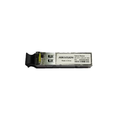 Hikvision HK-SFP-1.25G-20-1550 - Module Optique SFP Gigabit 1.25Gbps - Fibre Monomode Duplex LC 1550nm - Portée 20km - DDM/DOM Hot-Pluggable - Extension Réseau Vidéosurveillance Pro