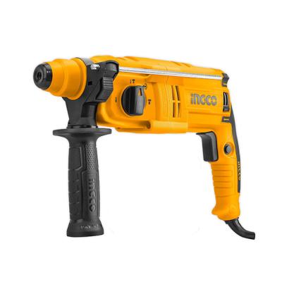 INGCO RGH6528 - Marteau Perforateur Filaire 650W SDS-Plus - Force 1.7J - Béton 22mm - Cadence 5500 cps/min - Pack 3 Forets + Butée + Coffret de Transport Pro