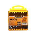 INGCO SDBIM21PH233 - Coffret 10 Embouts de Vissage Double PH2 - Longueur 65mm - Acier S2 Magnétique - Queue Hexagonale 1/4" - Vissage Intensif Pro
