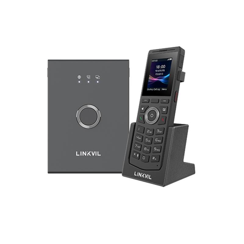 Fanvil Linkvil W710P - Kit Téléphone DECT IP Roaming - Base W710D + Combiné W610D IP67 - 10 Lignes SIP - Bluetooth 5.0 - Audio HD Opus - PoE - Téléphonie Sans Fil Pro