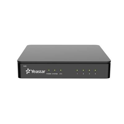 Yeastar S20 + 2 FXO - Standard Téléphonique IP-PBX Hybride (20 Utilisateurs / 10 Appels Simultanés - 2 Lignes Analogiques FXO Incluses) - SVI & Enregistrement - App Linkus - Téléphonie Entreprise Pro