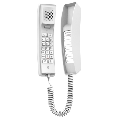 FANVIL H2U BLANC - Téléphone IP POE - interphone pour maison et bâtiment - touche pour ouverture de porte - 1 touche DSS programmable -10 touches de numérotation rapide - 2 Lignes SIP