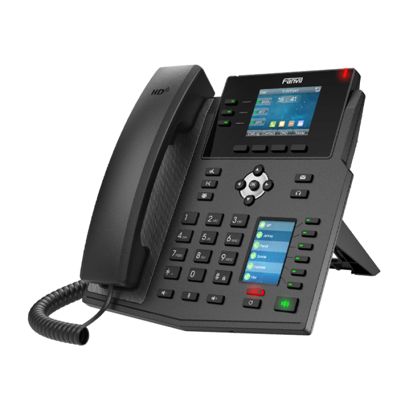 FANVIL X4U - 12 Lignes SIP - 3 touches de ligne avec LED - 30 touches DSS - conférence à 6 - Téléphone IP d'entreprise