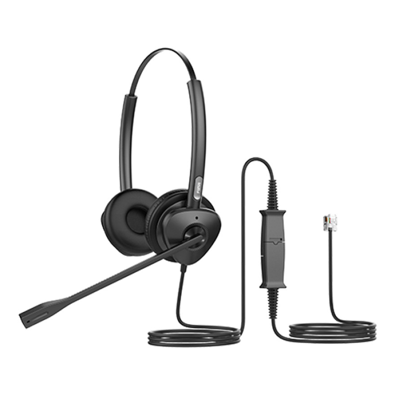 FANVIL HT302 - Casque Filaire Call Center - interface RJ9 (compatible téléphone IP)