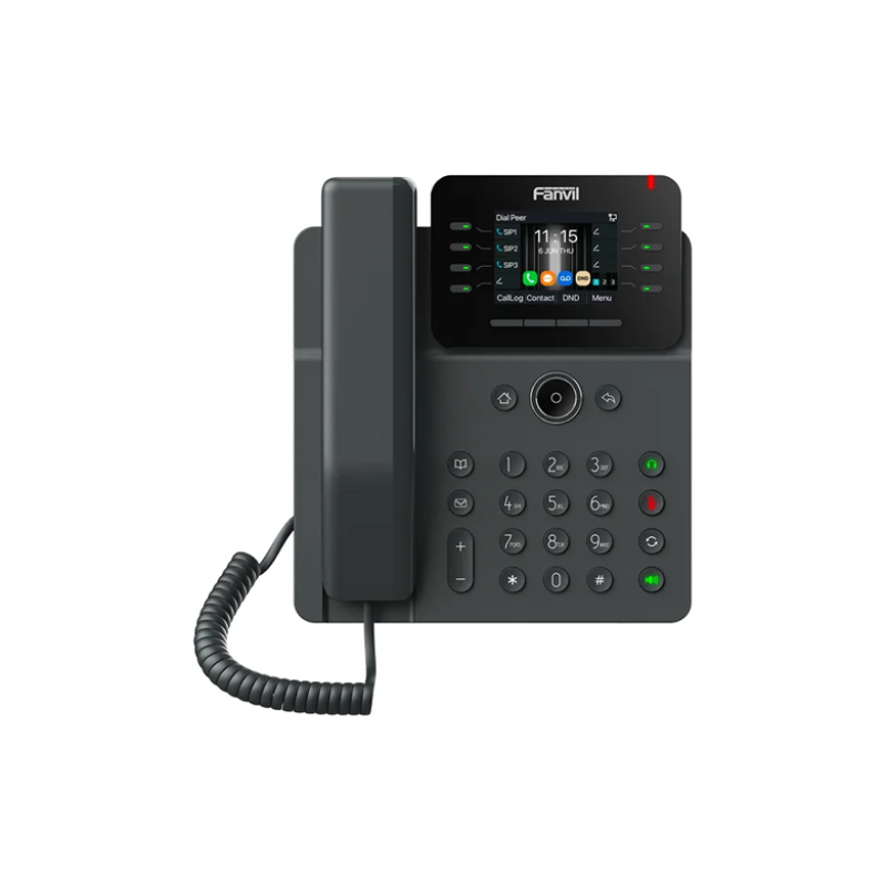 FANVIL V62G - Téléphone IP POE - interphone pour maison et bâtiment - touche pour ouverture de porte - 21 touches DSS programmables -Audioconférence à 6 participants (sans alimentation)