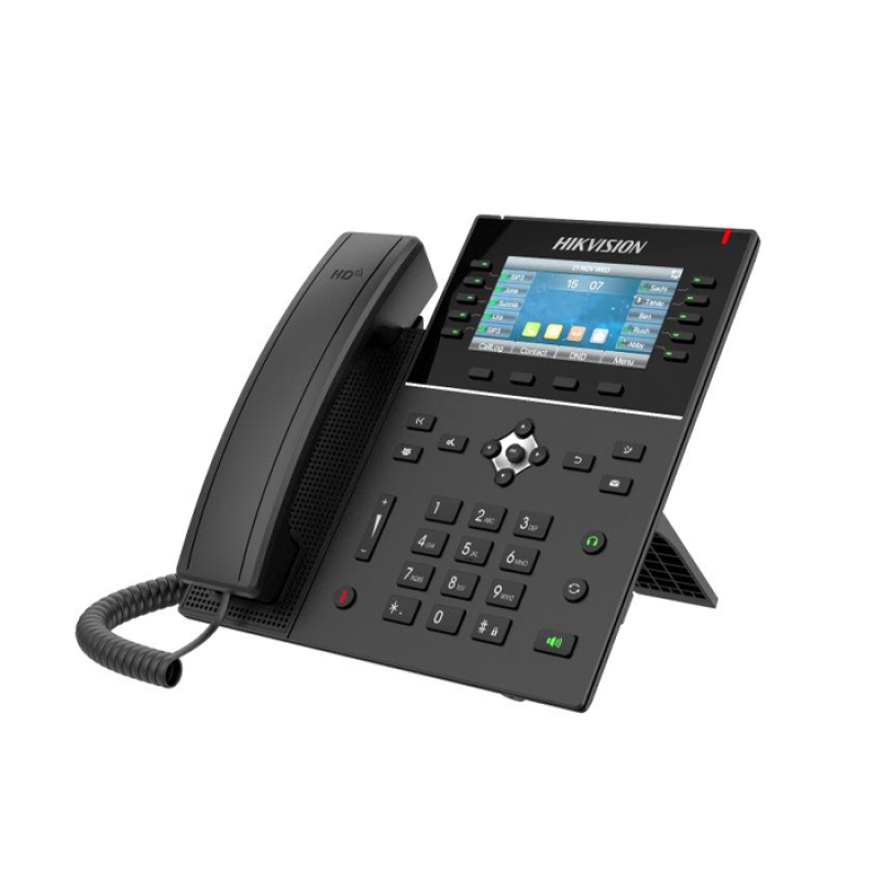 HIKVISION DS-KP8200-HE1 - Téléphone IP POE avec écran 4,3" - 10 Touches DSS programmables (ouverture de porte, gestion de visiophone, visio conférence…)