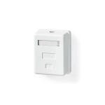 Prise Mural RJ45 UTP - Apparent - 1 Port - Boîte murale réseau Montage en surface - 1-Port port(s) - UTP CAT6 - Droit Femelle - Plaqué or - ABS - Blanc