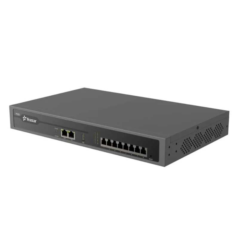 Yeastar P550 - Autocommutateur - Serveur VoIP - IPBX - pour 50 Utilisateurs, 25 Appels Simultanés, jusqu'à 8 Ports FXS,, 8 Ports FXO/BRI Ports, 4 Ports GSM/3G/4G, 1 USB (jusqu'à 2TB), NFC Read/Write, 2 x 10/100/1000 (Modules vendus séparément)