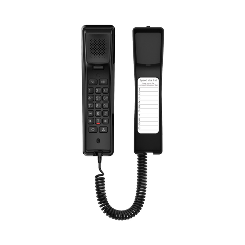 FANVIL H2U NOIR- Téléphone IP POE - interphone pour maison et bâtiment - touche pour ouverture de porte - 1 touche DSS programmable -10 touches de numérotation rapide - 2 Lignes SIP