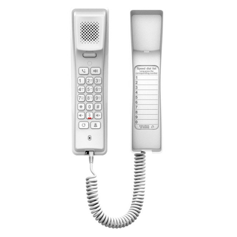 FANVIL H2U BLANC - Téléphone IP POE - interphone pour maison et bâtiment - touche pour ouverture de porte - 1 touche DSS programmable -10 touches de numérotation rapide - 2 Lignes SIP