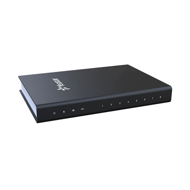 Yeastar TA800 - Passerelle Analogique VoIP - 8 Ports FXS - Adaptateur téléphonique analogique avec 8 ports FXS, pour convertir la ligne analogique en réseau IP