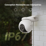 EZVIZ H80f Caméra Surveillance WiFi Extérieure 4K à Double Objectif, Colorfull Vision Nocture, Détection de Personnes/Véhicules, Zoom et Suivi automatiques, Défense Active, Audio Bidirectionnel