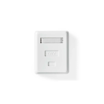 Prise Mural RJ45 UTP - Apparent - 1 Port - Boîte murale réseau Montage en surface - 1-Port port(s) - UTP CAT6 - Droit Femelle - Plaqué or - ABS - Blanc