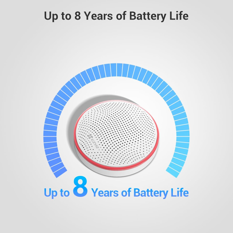 Alarme sirène extérieure EZVIZ T9C, son 90~105 dB, durée 5-180 s, installation filaire/sans fil, durée de vie de la batterie 8 ans, alarme anti-sabotage/anti-mouvement, nécessite la passerelle domestique EZVIZ A3 pour les alertes APP instantanées