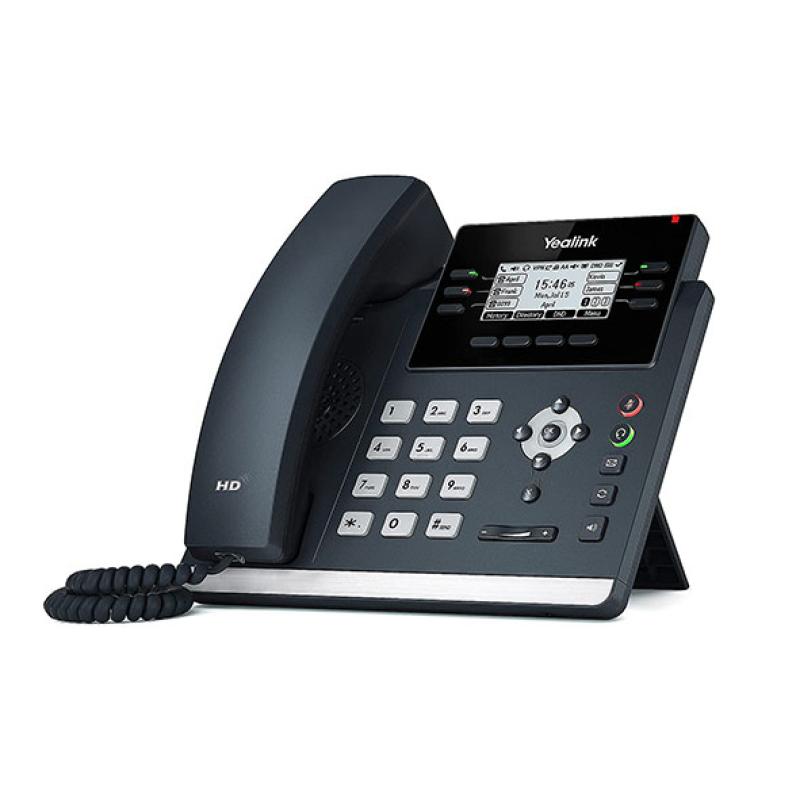 Yealink SIP-T42U Téléphone IP Professionnel 12 Comptes SIP - Écran 2.7", Dual Port Gigabit PoE, Audio HD