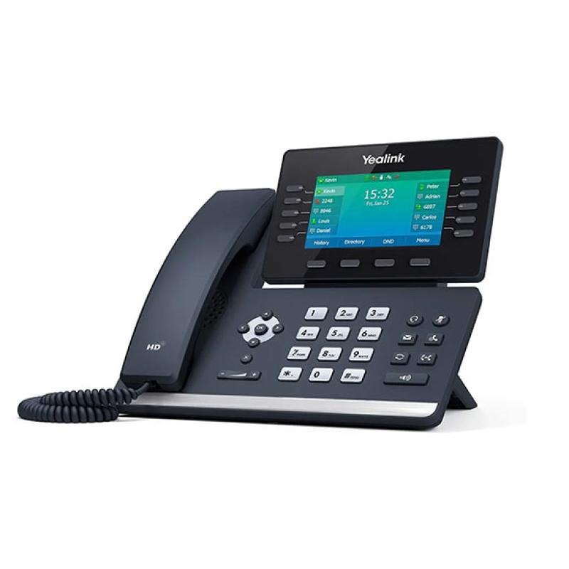 Yealink SIP-T54W Téléphone IP 16 Comptes SIP - Écran Couleur 4.3" Inclinable, Wi-Fi Dual Band, Bluetooth, Gigabit PoE, Audio HD