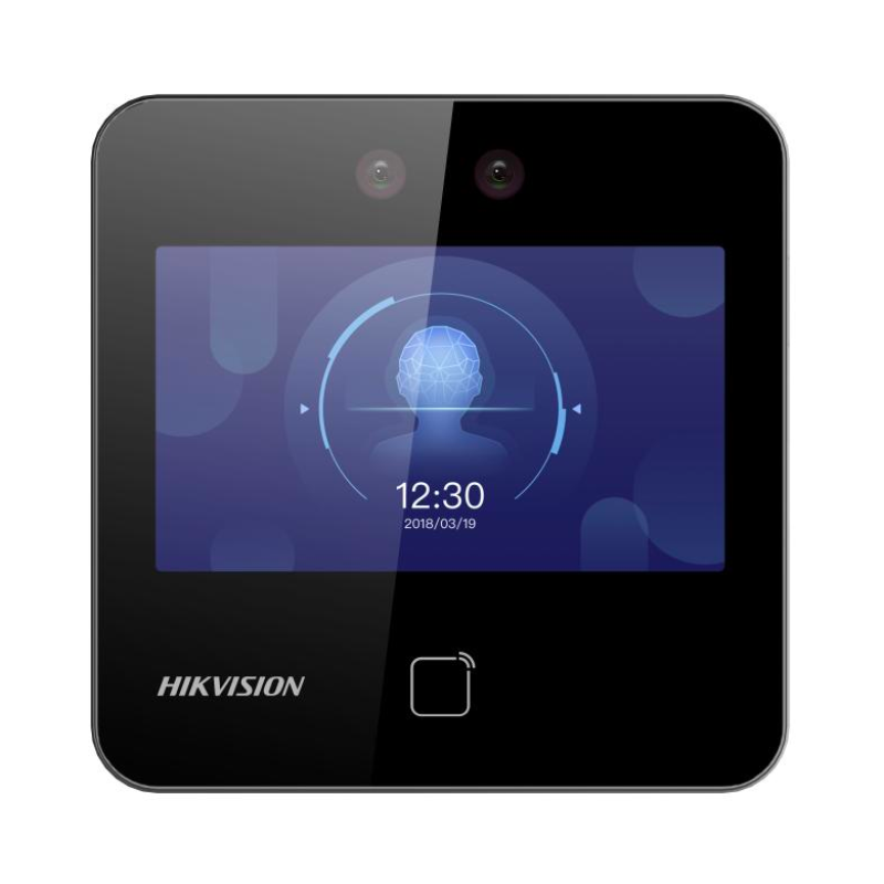 HIKVISION DS-K1T343MWX - interphone vidéo (écran vendu séparément) - Pointeuse - Contrôle accès - Authentification par Reconnaissance faciale - Empreinte digitale - Carte RFID/MiFare